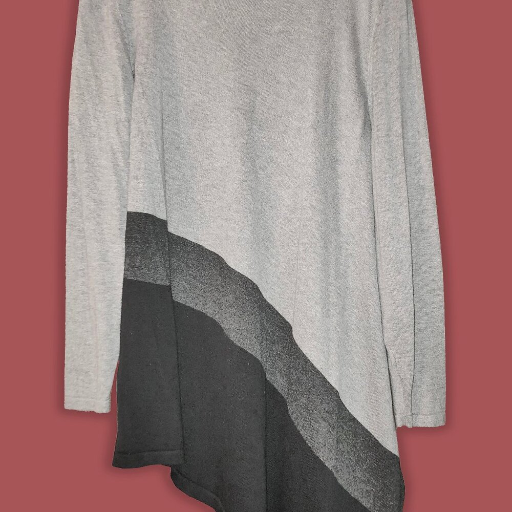 Avenue Grey/Black/Charcoal Hi-Lo Sweater Plus Size 18/20